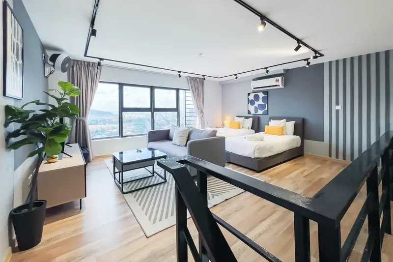 Loft living area in an Arte Cheras unit managed by WefieHome