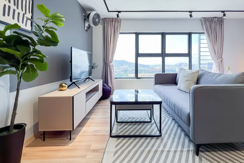 Loft lounge in an Arte Cheras loft unit managed by WefieHome