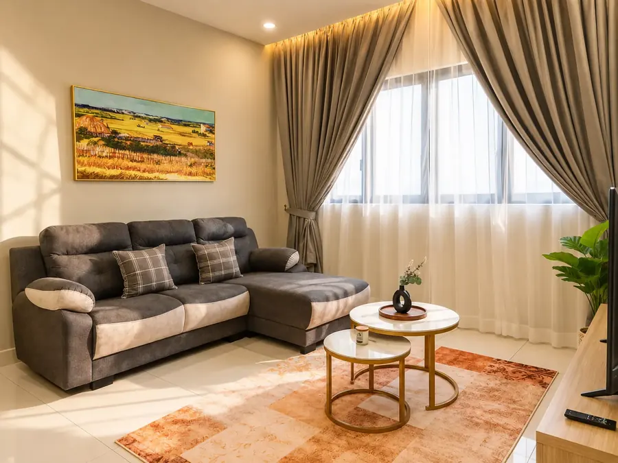 Warm living room in a condo managed by WefieHome
