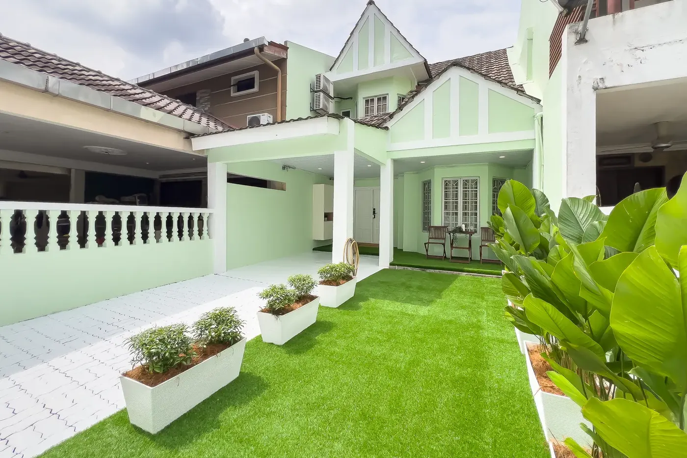 Front garden and porch of a double-storey landed house in Section 8, Shah Alam, managed by WefieHome