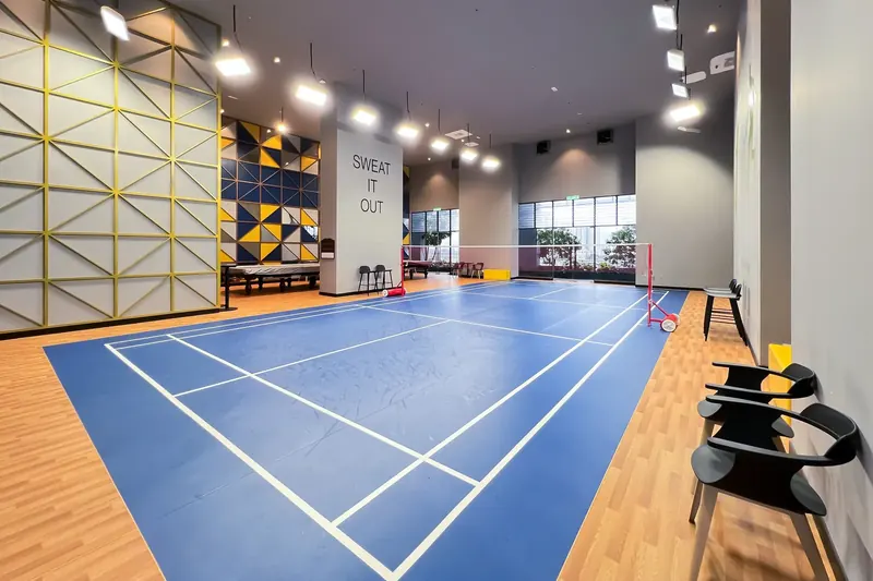 Indoor badminton court at Trion KL