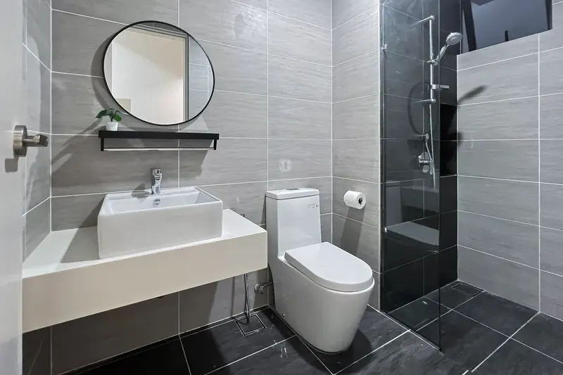 Bathroom in a Trion KL unit managed by WefieHome