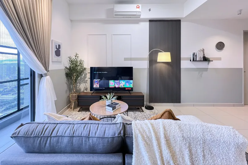 Living room of a Trion KL unit set up and managed by WefieHome